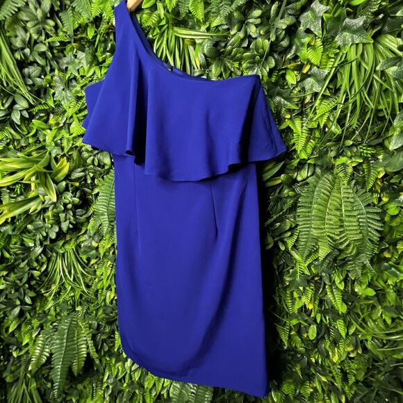 Dear Moon Dress Women Size 3 Blue Formal Mini Pencil One Shoulder Party 0656 - Picture 6 of 6